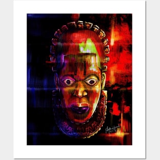 Benin queen mother head Posters and Art